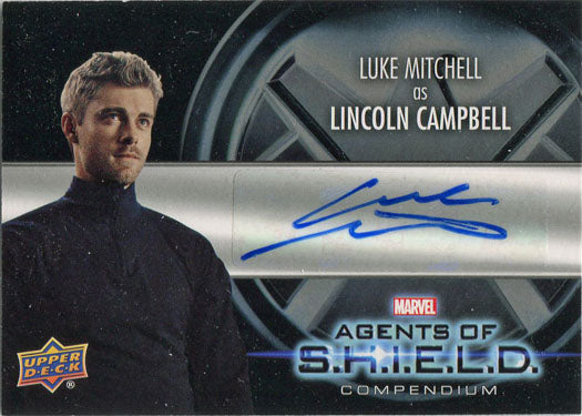 Marvel Agents of SHIELD Compendium Autograph Card AA-ML Luke Mitchell as Lincoln