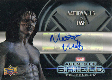 Marvel Agents of SHIELD Compendium Autograph Card AA-MW Matthew Willig as Lash