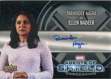 Marvel Agents of SHIELD Compendium Autograph Card AA-PN Parminder Nagra as Ellen