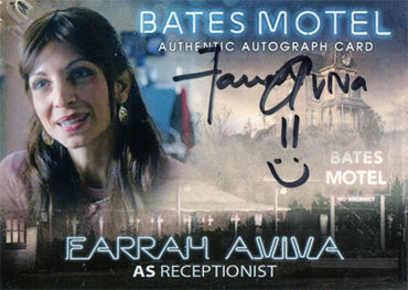 Bates Motel Autograph Card AFA Farrah Aviva as Receptionist