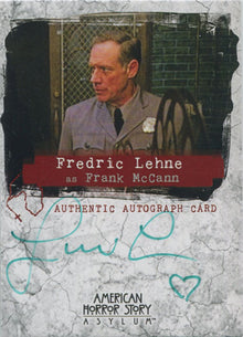 American Horror Story Asylum Autograph Card AFL Fredric Lahne with Hart