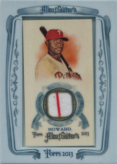 Topps Allen & Ginter Baseball 2013 Mini Relic Card AGR-RHD Ryan Howard