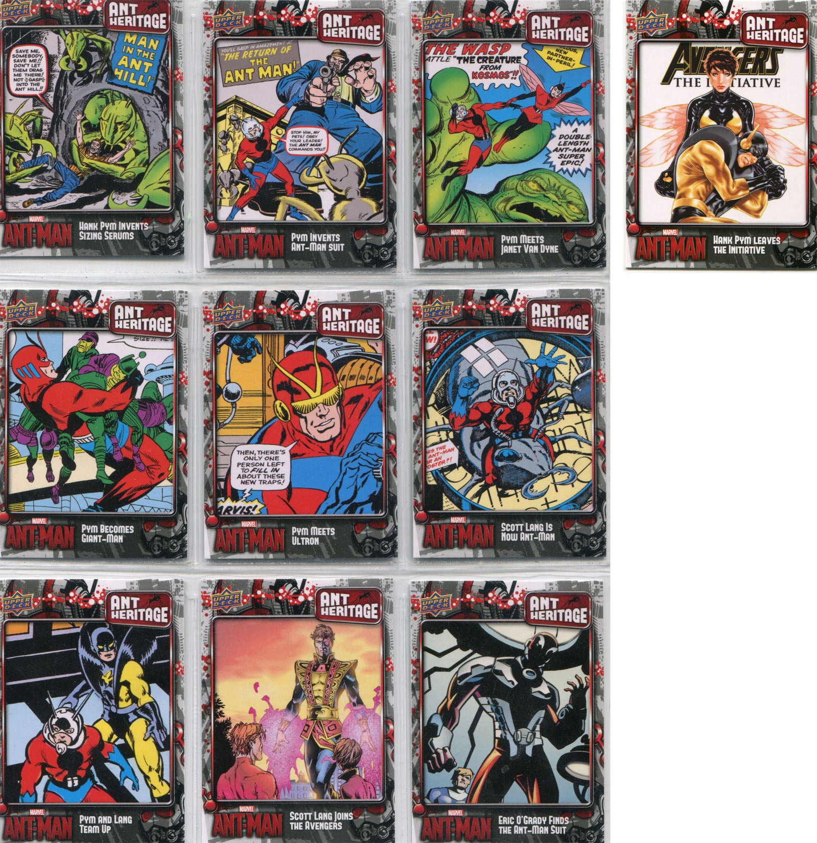 Marvel Ant-Man Movie Ant Heritage Complete 10 Chase Card Set