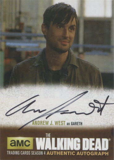 Walking Dead Season 4 Part 2 Autograph Card AJW1 Andrew J. West as Gareth