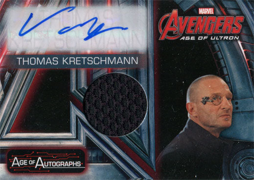 Marvel Avengers Age of Ultron Autograph Costume Card AM-TK Thomas Kretschmann