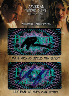 American Horror Story Season One Autograph Card AMR5 Matt Ross & Lily Rabe