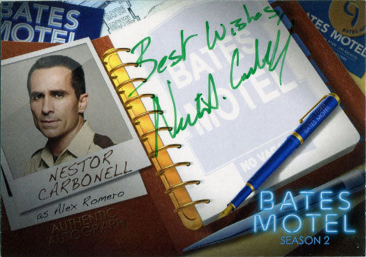 Bates Motel Season 2 Autograph Card ANC1 Nestor Carbonell as Alex Romero - Burn
