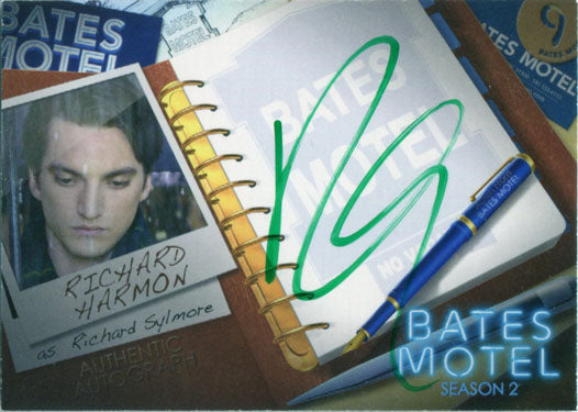 Bates Motel Season 2 Autograph Card ARH1 Richard Harmon as Sylmore - Green