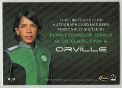 Orville Archives Silver Autograph Card AS3 Penny Johnson Jerald as Dr. Claire Finn