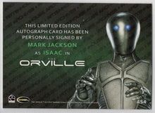 Orville Archives Silver Autograph Card AS4 Mark Jackson as Isaac