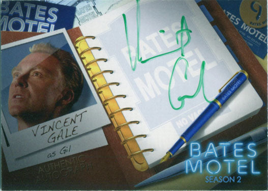 Bates Motel Season 2 Autograph Card AVG1 Vincent Gale as Gil - Green
