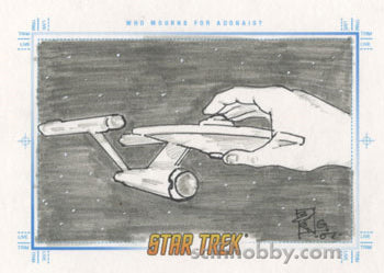 Star Trek TOS Portfolio Prints Sketch Card Who Mourns for Adonais? by Brian Kong