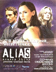 Alias Season 3 Trading Card Sell Sheet