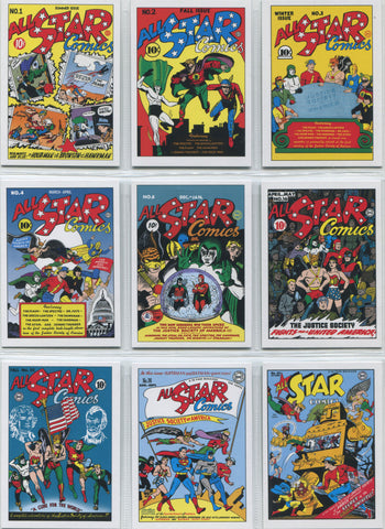 DC Comics Justice League All Star Comics Complete 9 Card Chase Set