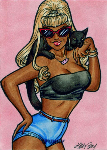 DH 5FUNity Sketch Card by Kristin Allen of Kitty Ditties Pretty Ladies