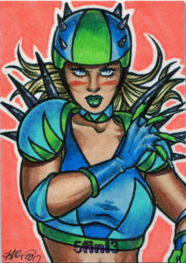Female Persuasion Series 5 TFP5 5fini3 Sketch Card by Kristin Allen V3