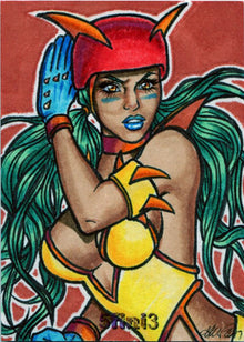 Female Persuasion Series 5 TFP5 5fini3 Sketch Card by Kristin Allen V4