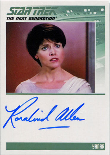 Star Trek TNG Portfolio Prints S2 Autograph Card Rosalind Allen as Yanar