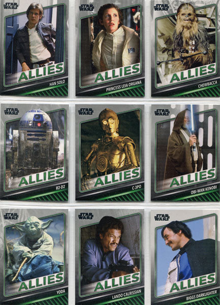 Star Wars Skywalker Saga Allies Complete 10 Card Chase Set A-1 to A-10