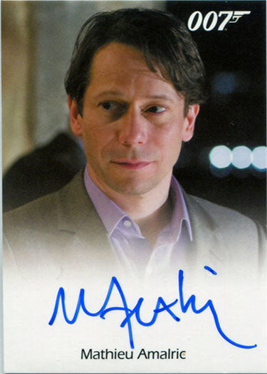 James Bond Archives 2017 Final Autograph Card Mathieu Amalric as Dominic Greene
