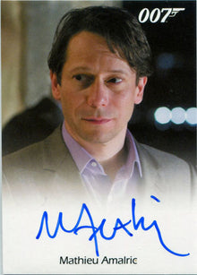 James Bond Archives 2017 Final Autograph Card Mathieu Amalric as Dominic Greene