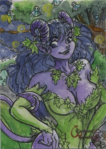 Succubus Sweethearts 5finity 2020 Sketch Card by Amber Stone V2
