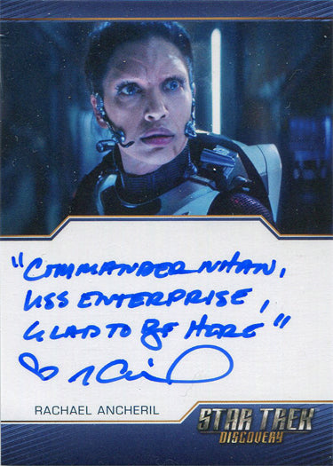Star Trek Discovery Season 2 Autograph Inscription Card Rachel Ancheril as Nhan