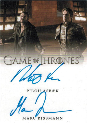 Rittenhouse 2020 Game of Thrones Season 8 Autograph Card Dual Asbaek & Rissmann