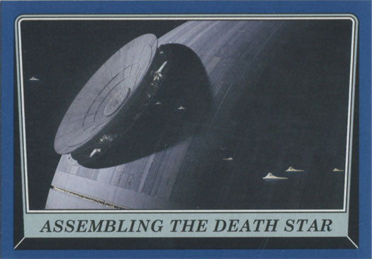 Star Wars Rogue One Mission Briefing Blue Puzzle Card Assembling the Death Star