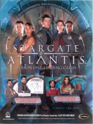 Stargate Atlantis Season 1 Trading Card Sell Sheet