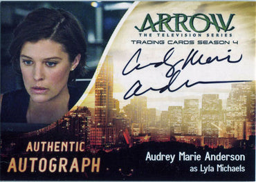 Arrow Season 4 Autograph Card AMA Audrey Marie Anderson as Lyla Michaels