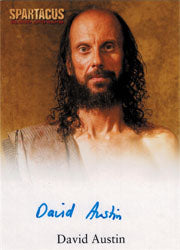 Spartacus 2012 Autograph Card signed by David Austin as Medicus