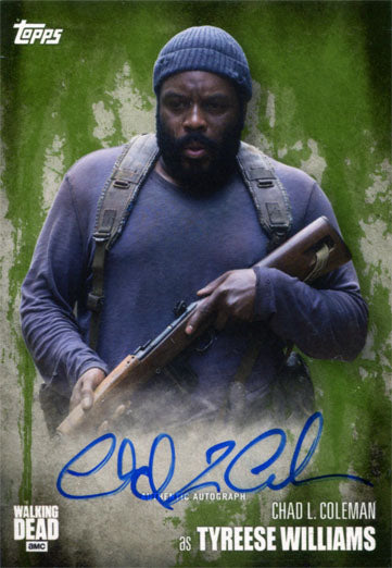 Walking Dead Season 5 Autograph Chad L. Coleman as Tyreese Williams Mold 08/25