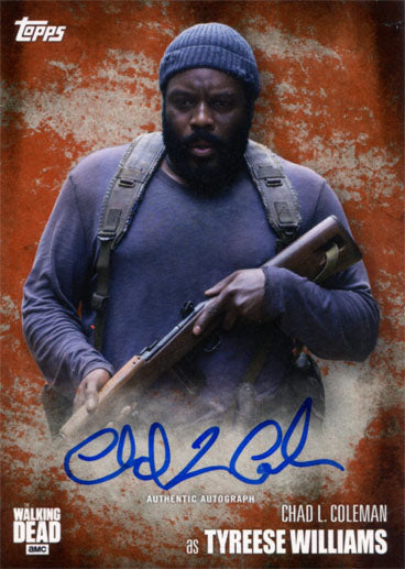Walking Dead Season 5 Autograph Chad L. Coleman as Tyreese Williams Rust 06/99