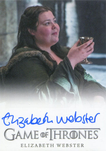 Game of Thrones Season 5 Autograph Card Elizabeth Webster as Walda Bolton