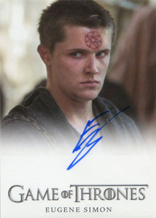 Game of Thrones Season 5 Autograph Card Eugene Simon as Lancel Lannister