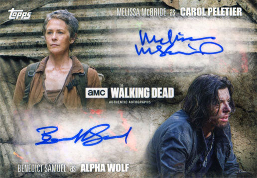 Walking Dead Season 5 Autograph Melissa McBride and Benedict Samuel 07/99