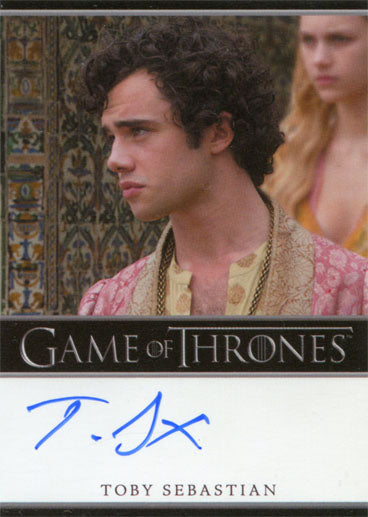 Game of Thrones Season 5 Autograph Card Toby Sebastian as Trystane Martell