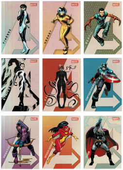 Marvel Greatest Heroes 2012 I Am An Avenger Complete 18 Card Chase Set