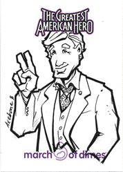 Greatest American Hero March of Dimes Axebone Sketch Card ver. 2