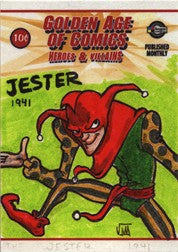Golden Age of Comics Jean Marcel Azevedo Sketch Card of Jester