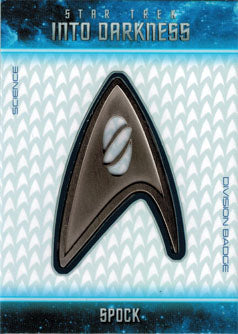 Star Trek Movies 2014 Into Darkness B14 Uniform Badge Card Spock
