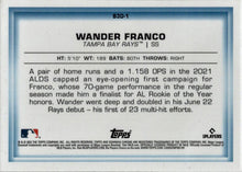 Bowman Chrome Baseball 2022 In 3D Insert Card B3D-1 Wander Franco