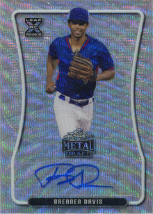 Leaf Metal Draft Baseball 2020 Silver Wave Autograph Card BA-BD1 Brennen Davis