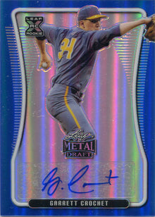 Leaf Metal Draft Baseball 2020 Blue Prizm Refractor Auto Card BA-GC1 Crochet /35