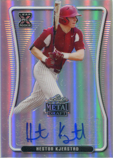 Leaf Metal Draft Baseball 2020 Refractor Autograph Card BA-HK1 Heston Kjerstad