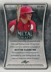 Leaf Metal Draft Baseball 2020 Refractor Autograph Card BA-HK1 Heston Kjerstad