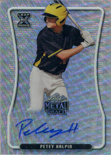 Leaf Metal Draft Baseball 2020 Silver Wave Autograph Card BA-PH1 Petey Halpin