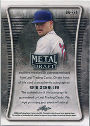 Leaf Metal Draft Baseball 2020 Refractor Autograph Card BA-RS1 Reid Schaller