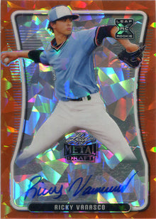 Leaf Metal Draft Baseball 2020 Mojo Orange Auto Card BA-RV1 Ricky Vanasco 2/3